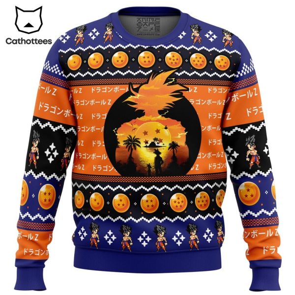 Beautiful Sunset Dragon Ball Z Ugly Christmas Sweater