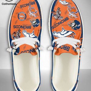 BEST NFL Denver Broncos  Custom Name Hey Dude Shoes