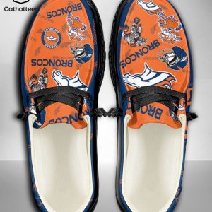 BEST NFL Denver Broncos  Custom Name Hey Dude Shoes