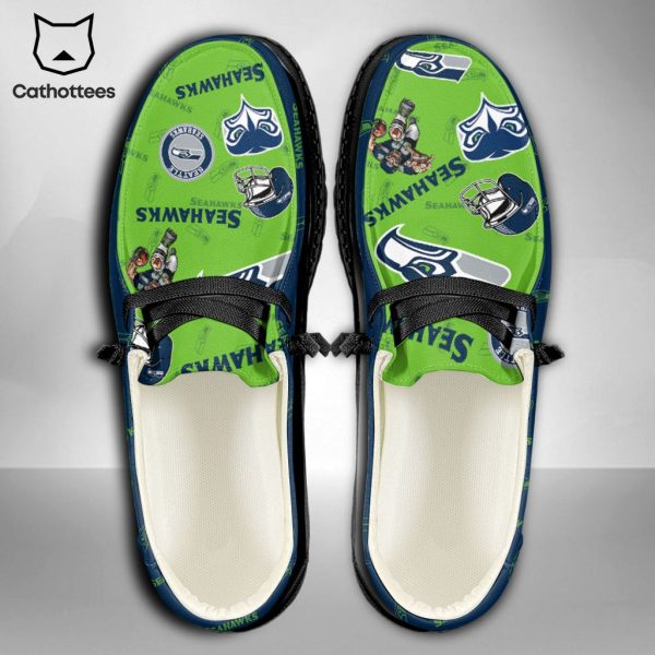 BEST NFL Seattle Seahawks Custom Name Hey Dude Shoes