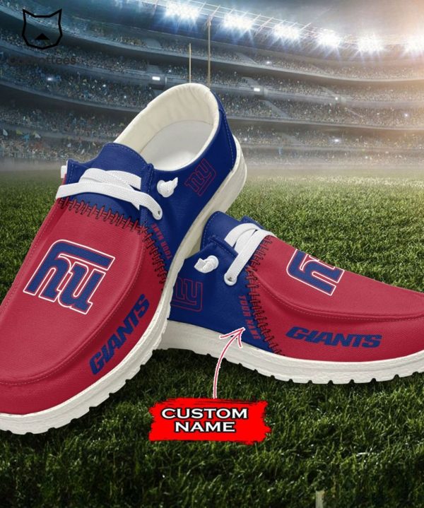 BEST Personalized NFL New York Giants Logo Design Hey Dude Shoes