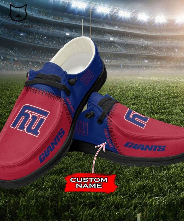 BEST Personalized NFL New York Giants Logo Design Hey Dude Shoes