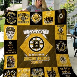 Boston Bruins Hockey Quilt Blanket
