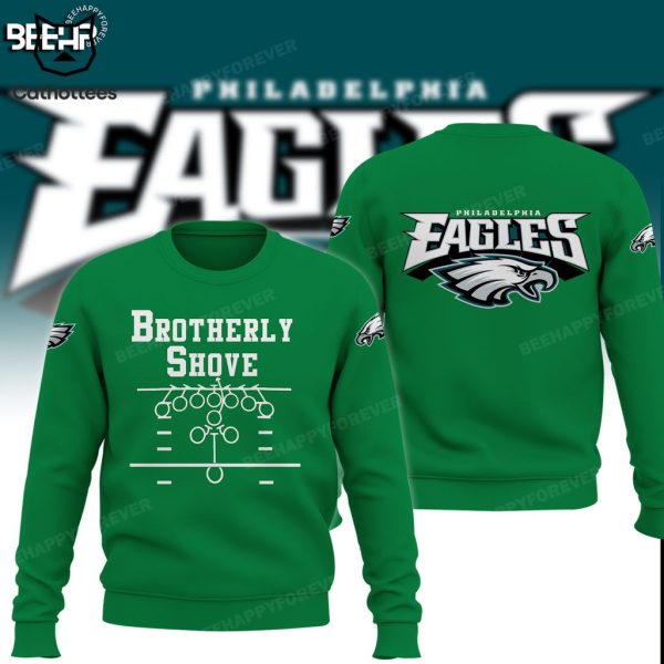 Brotherly Shove Philadelphia Eagles Mascot Design 3D Hoodie