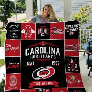 Carolina Hurricanes Defend Coast EST 1997 Quilt Blanket