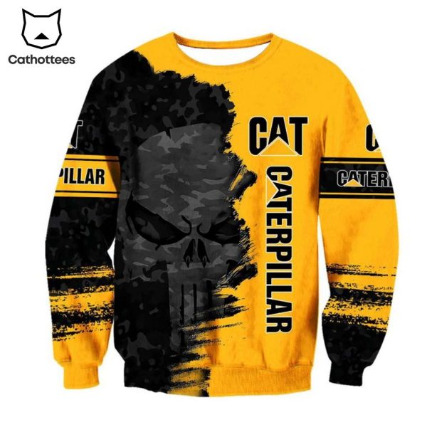 Caterphillar Black Yellow Design 3D Hoodie