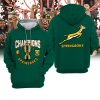 Champions South Africa Rugby World Cup France 2023 Green Nike Logo Design 3D Hoodie