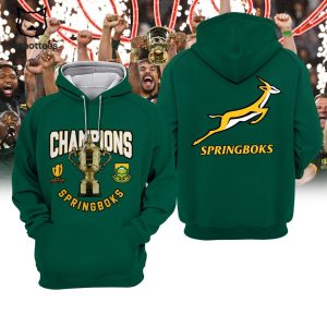 Champions Pringboks Mascot Design Green 3D Hoodie