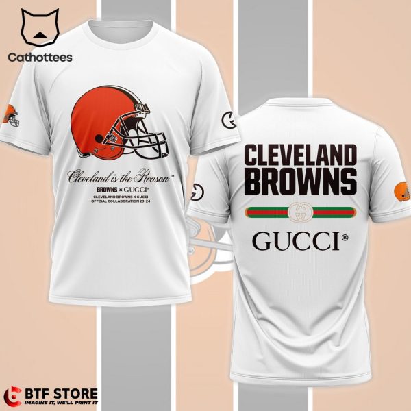 Cleveland Brown Gucci Design 3D T-Shirt