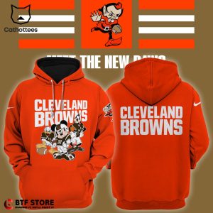 Cleveland Browns NFL Mascot Mickey Design On Sleeve Hoodie And Pants
