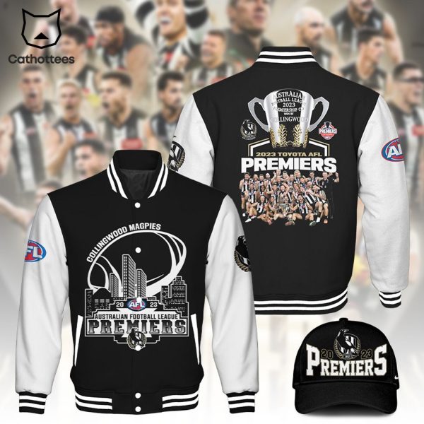 Collingwood Magpies 2023 Australian Football League Premiers Baseball Jacket