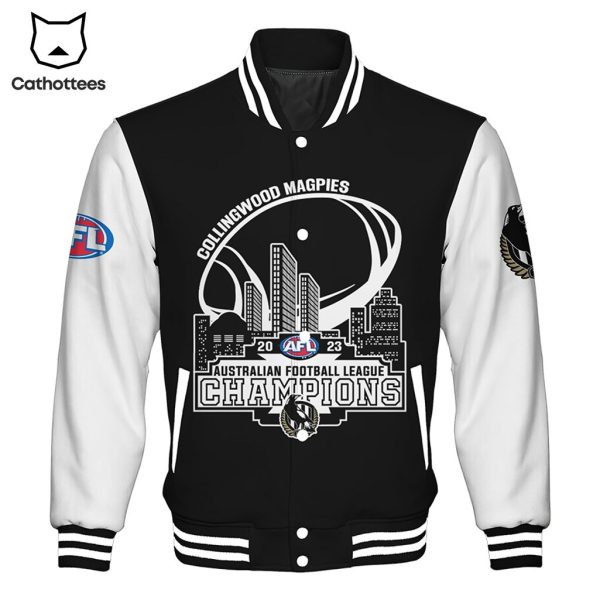 Collingwood Magpies 2023 Australian Football League Premiers Baseball Jacket