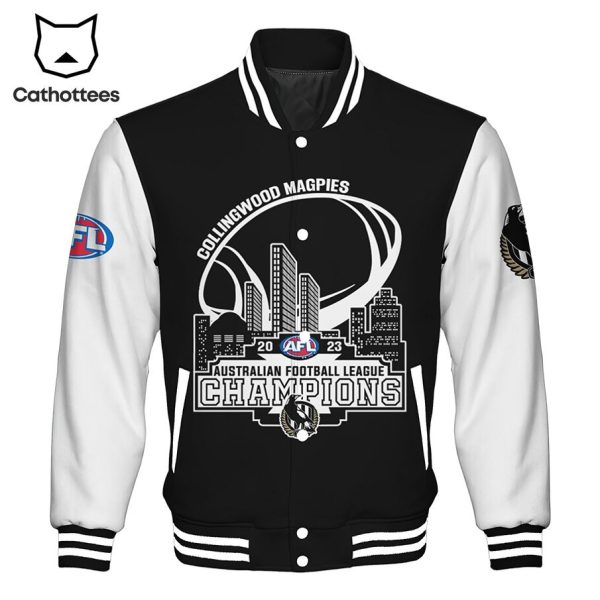 Collingwood Magpies AFL 2023 Australian Football League Premiers Mascot Design 3D Baseball Jacket