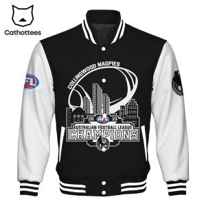 Collingwood Magpies Football AFL Logo Design 3D Baseball Jacket