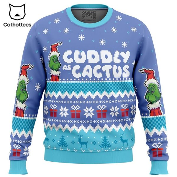 Cuddly as a Cactus Grinch Ugly Christmas Sweater