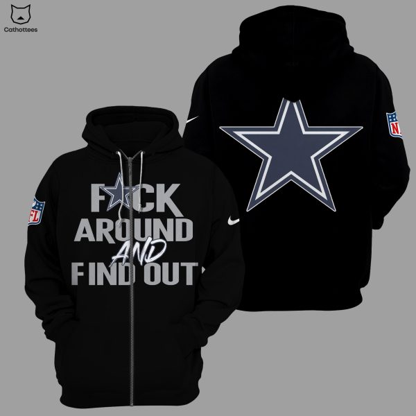 Dallas Cowboys Fuck Around And Find Out Nike Logo Black Hoodie And Pants