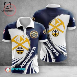 Denver Nuggets Blue White Design 3D Polo Shirt