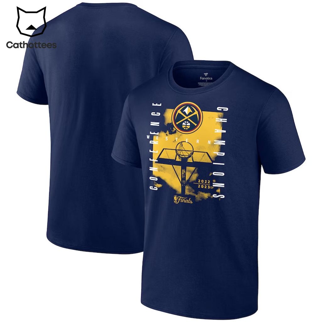 Denver Nuggets Conference Champions Logo Design Blue 3D T-Shirt