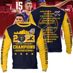 Denver Nuggets Conference Champions 3D Hoodie