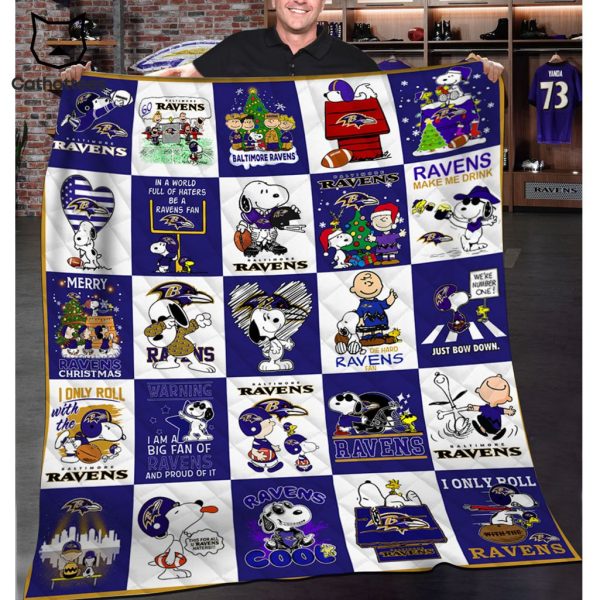 Die Hard Ravens Fan Christmas Chibi Design Blanket