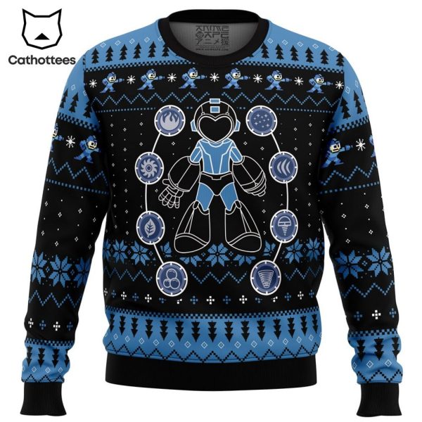 Elemental Weapon Mega Man Ugly Christmas Sweater