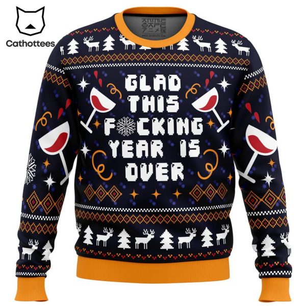 Glad This Fucking Year is Over Pop Culture Ugly Christmas Sweater