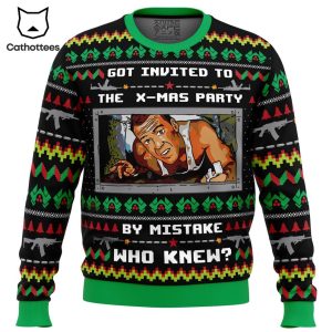 Got Invited to a Christmas Party Die Hard Ugly Christmas Sweater