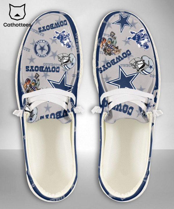 HOT NFL Dallas Cowboys  Custom Name Hey Dude Shoes