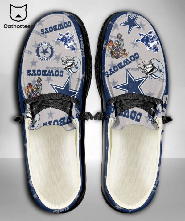 HOT NFL Dallas Cowboys  Custom Name Hey Dude Shoes