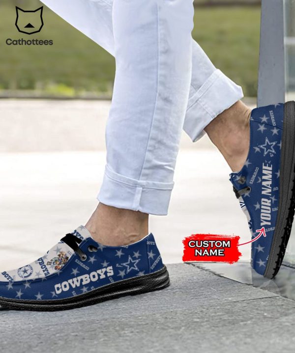 HOT NFL Dallas Cowboys  Custom Name Hey Dude Shoes