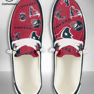 HOT NFL Houston Texans  Custom Name Hey Dude Shoes