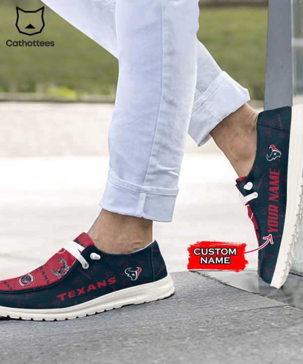 HOT NFL Houston Texans  Custom Name Hey Dude Shoes