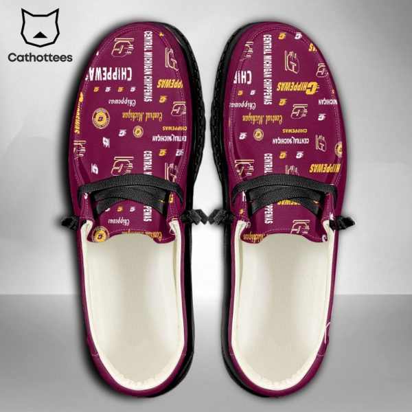 HOT TREND NCAA Central Michigan Chippewas Custom Name Hey Dude Shoes