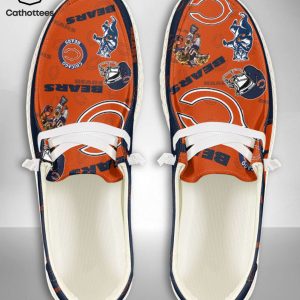 HOT TREND NFL Chicago Bears  Custom Name Hey Dude Shoes