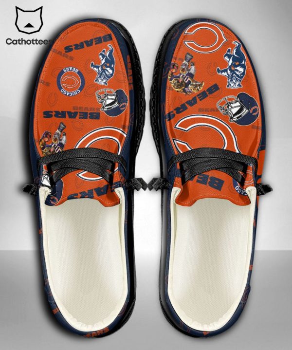 HOT TREND NFL Chicago Bears  Custom Name Hey Dude Shoes