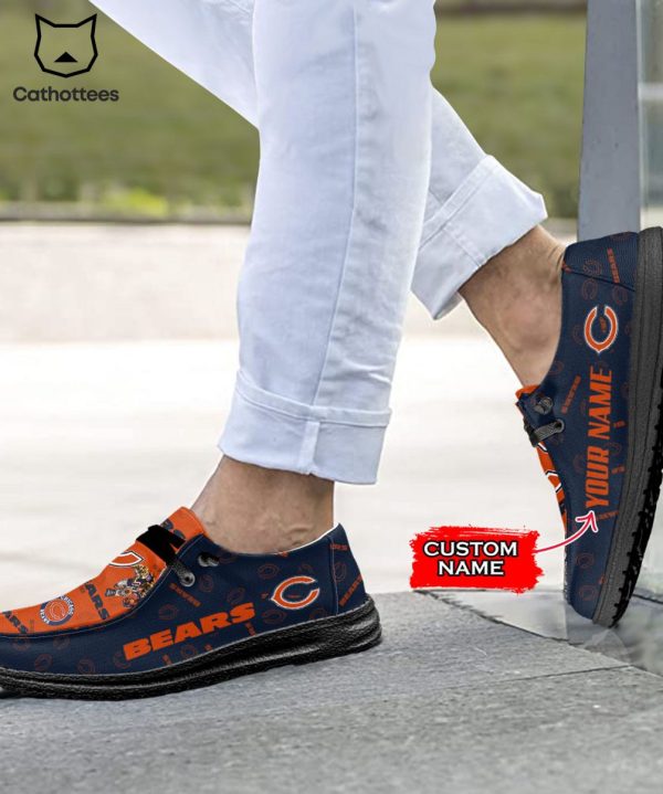 HOT TREND NFL Chicago Bears  Custom Name Hey Dude Shoes