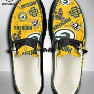 HOT TREND NFL Green Bay Packers  Custom Name Hey Dude Shoes