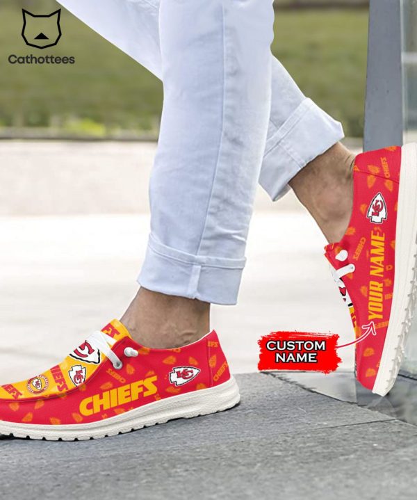 HOT TREND NFL Kansas City Chiefs  Custom Name Hey Dude Shoes