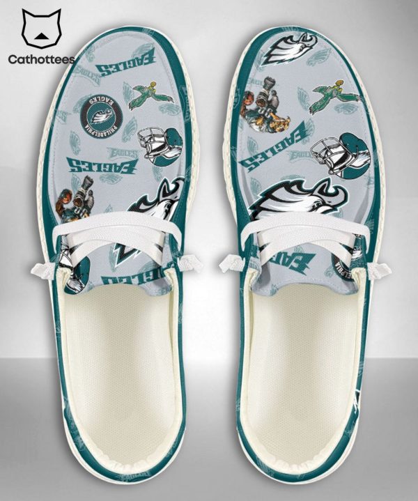 HOT TREND NFL Philadelphia Eagles  Custom Name Hey Dude Shoes