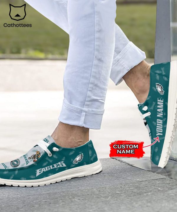 HOT TREND NFL Philadelphia Eagles  Custom Name Hey Dude Shoes