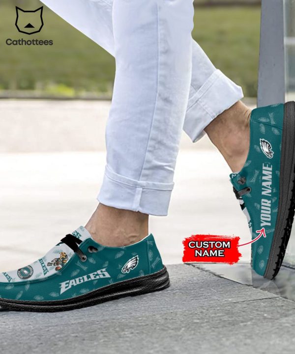 HOT TREND NFL Philadelphia Eagles  Custom Name Hey Dude Shoes