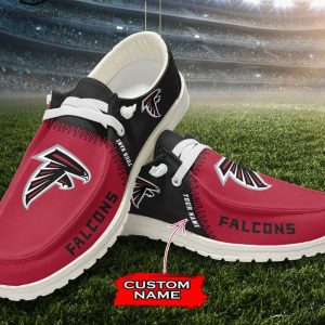 HOT TREND Personalized NFL Atlanta Falcons Logo Design Hey Dude Shoes