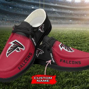 HOT TREND Personalized NFL Atlanta Falcons Logo Design Hey Dude Shoes