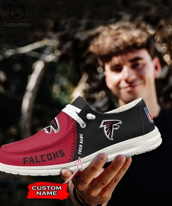 HOT TREND Personalized NFL Atlanta Falcons Logo Design Hey Dude Shoes