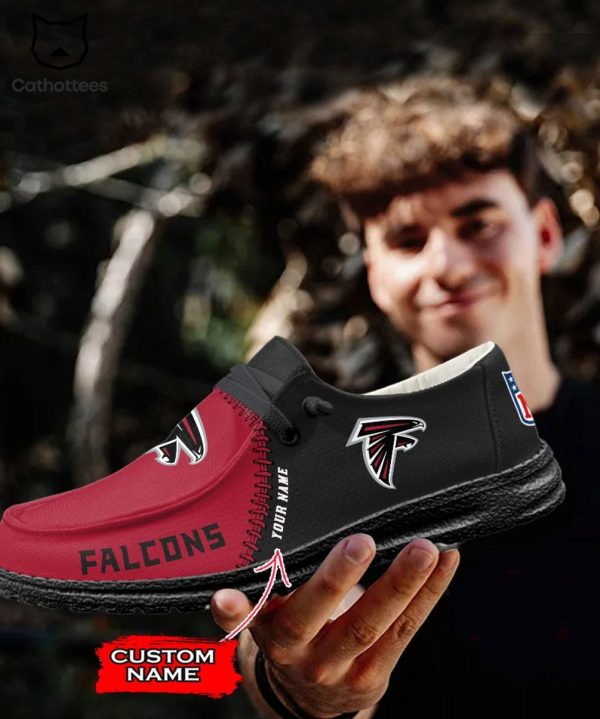 HOT TREND Personalized NFL Atlanta Falcons Logo Design Hey Dude Shoes