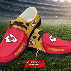 HOT TREND Personalized NFL Kansas City Logo Design Hey Dude Shoes