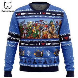 I love the 80s Cartoons Ugly Christmas Sweater