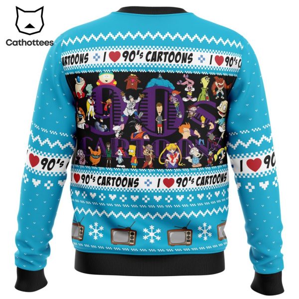 I love the 90s Cartoons Ugly Christmas Sweater