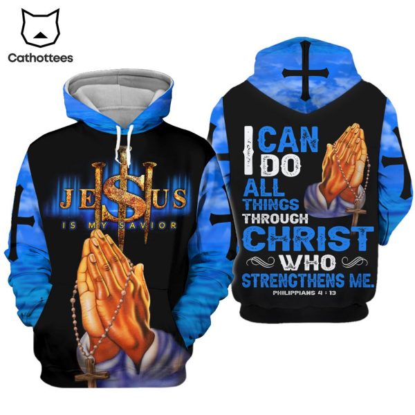 Jesus  IST Mein Retter Cross Design 3D Hoodie