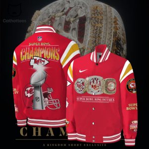 Kansas City Chiefs Super Bowls Ring Details Nike Logo Design  Baseball Jacket